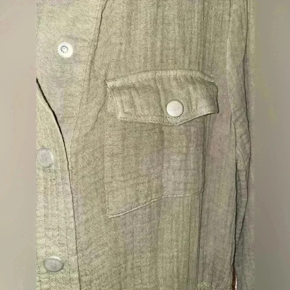 Jack by BB Dakota Shirt Jacket Shacket Army Green size small - Picture 2 of 5